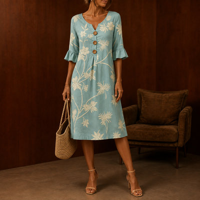 SILVIA™ | Vestido Midi Encanto Floral