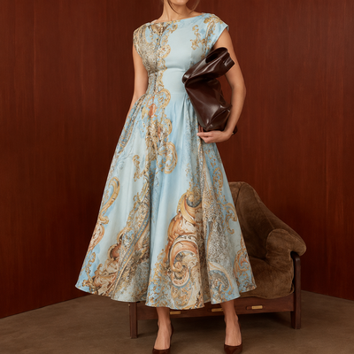 AMARA | Vestido camisero estampado y fluido