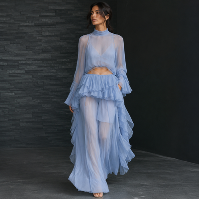 AZUR | Conjunto azul de dos piezas