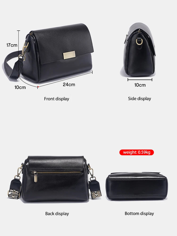 VALENTINA | Bolso vintage de piel genuina con gran capacidad