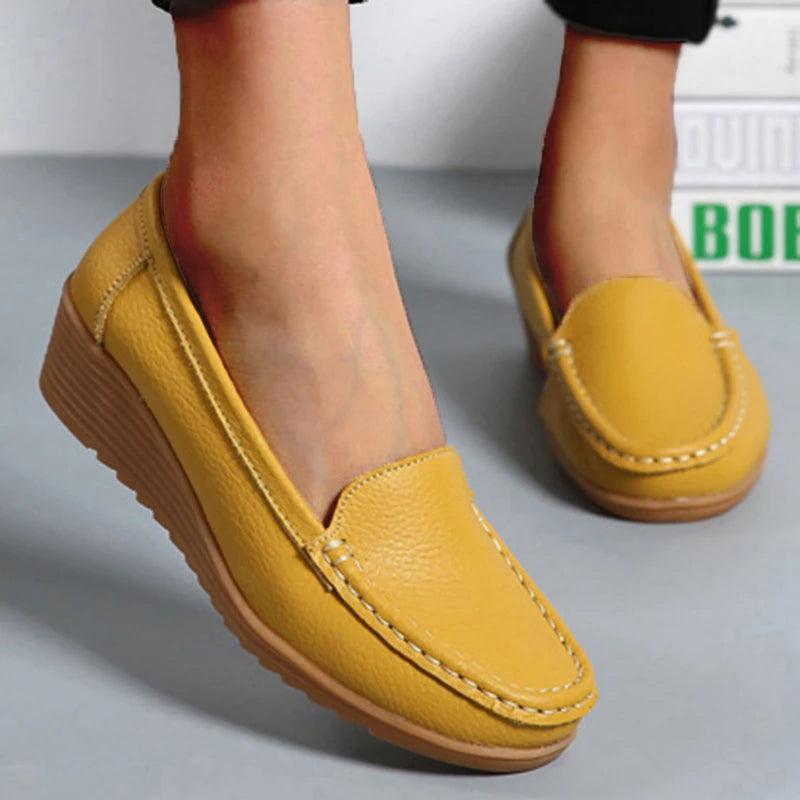 OLIVIA | Mocasines casuales de cuero