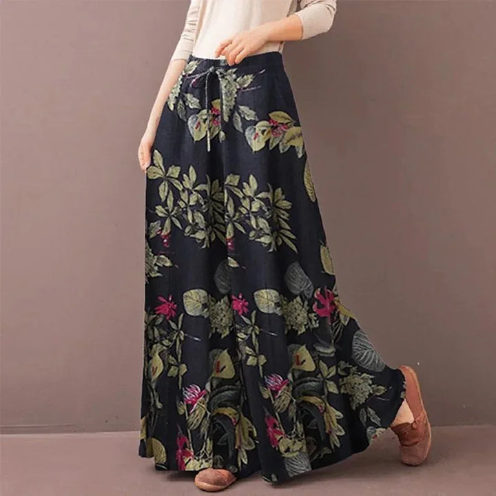 FIORELLA | Pantalón floral de pierna ancha