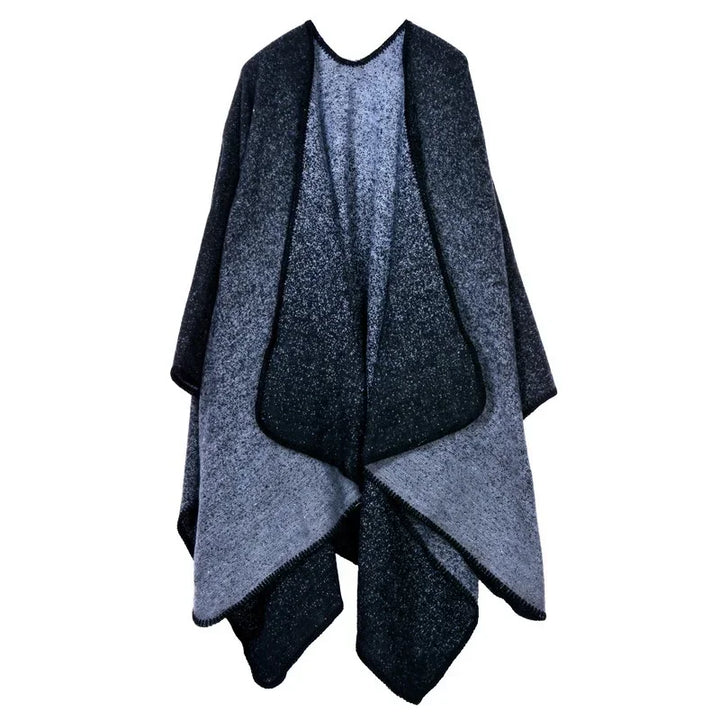 GINEBRA | Poncho envolvente efecto cachemira