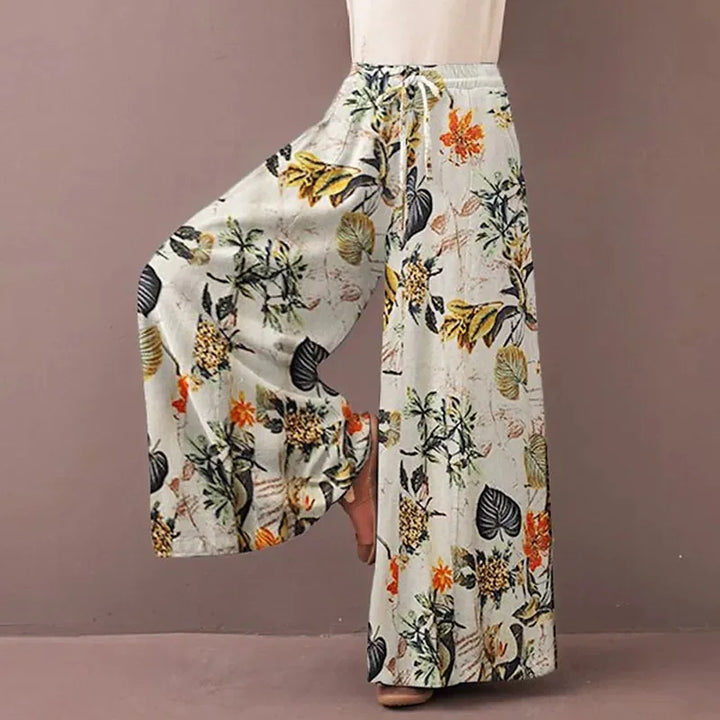 FIORELLA | Pantalón floral de pierna ancha
