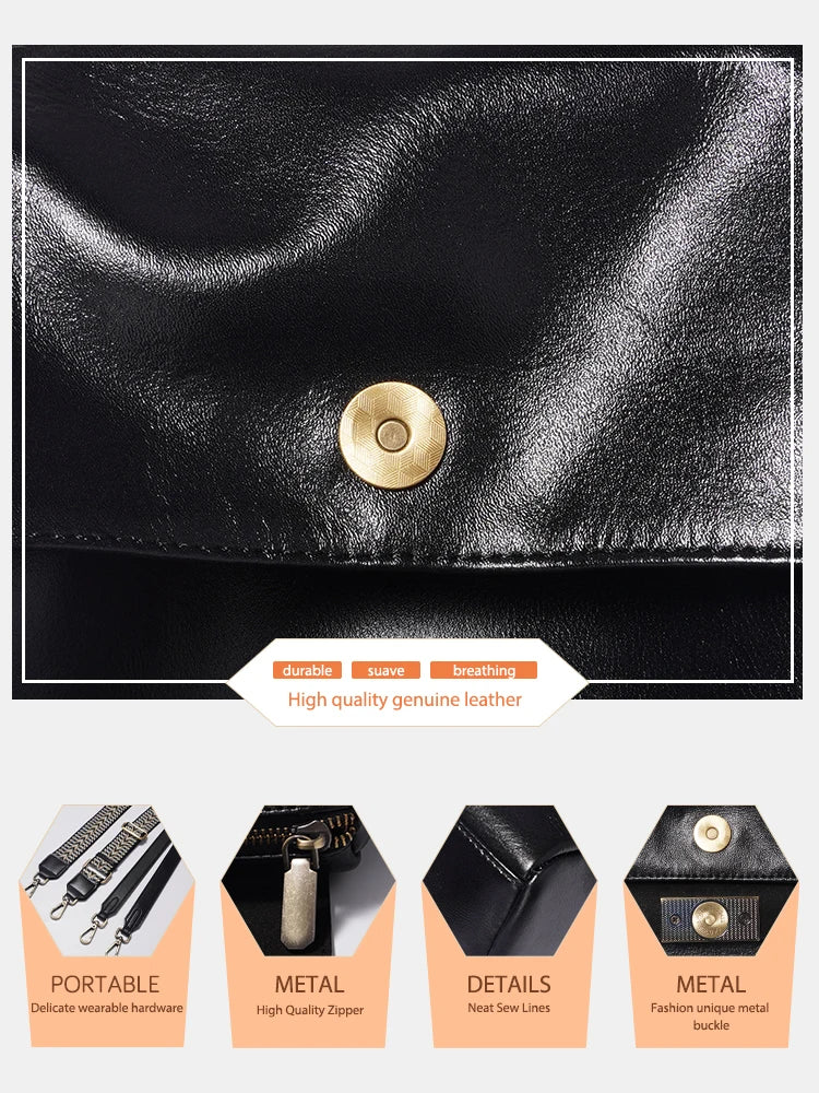 VALENTINA | Bolso vintage de piel genuina con gran capacidad