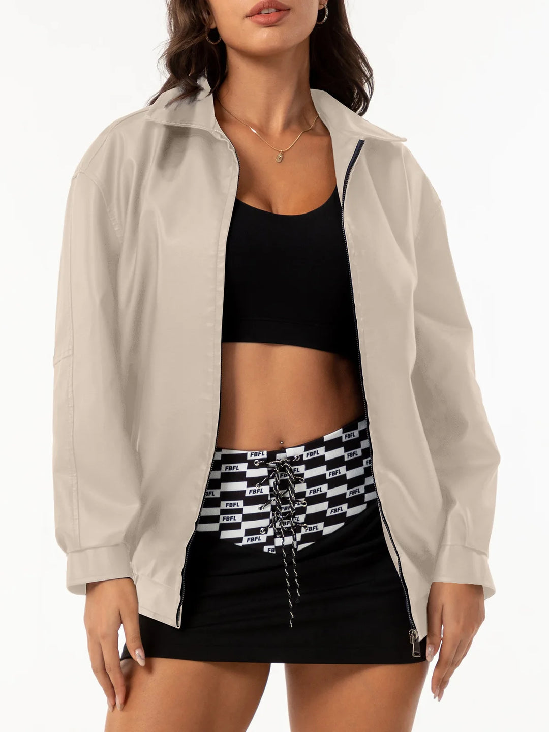 MARGOT | Chaqueta holgada efecto piel