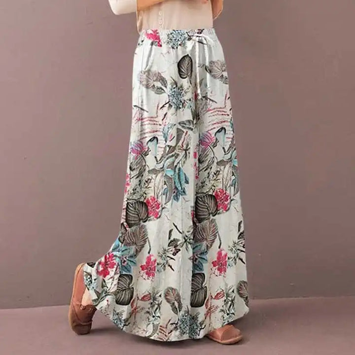 FIORELLA | Pantalón floral de pierna ancha