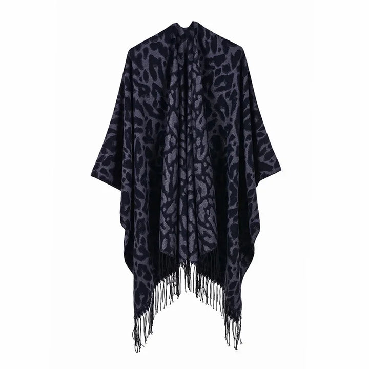 GINEBRA | Poncho envolvente efecto cachemira
