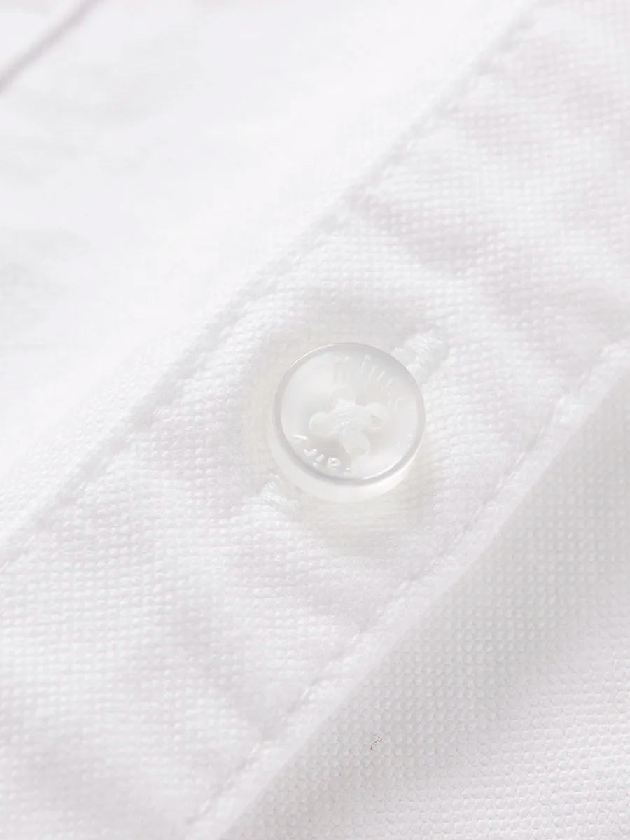 ÉLISE | Camisa blanca de algodón Oxford con corte holgado