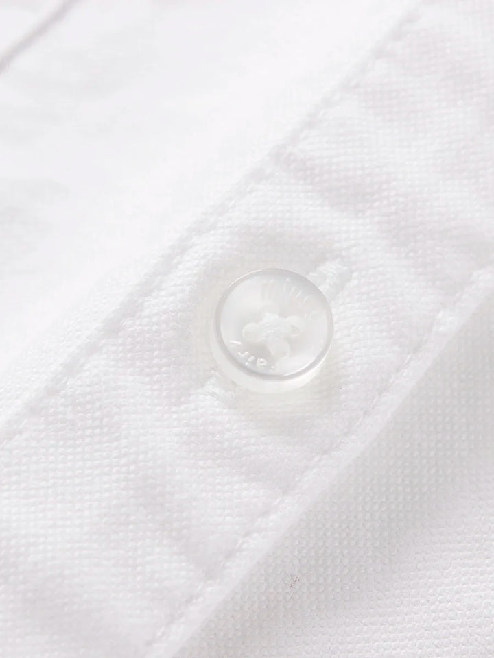 ÉLISE | Camisa blanca de algodón Oxford con corte holgado