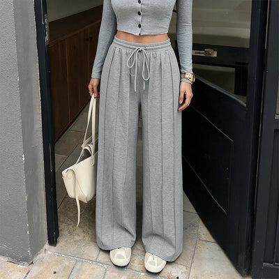 KAIA | Pantalón jogger plisado de pierna ancha