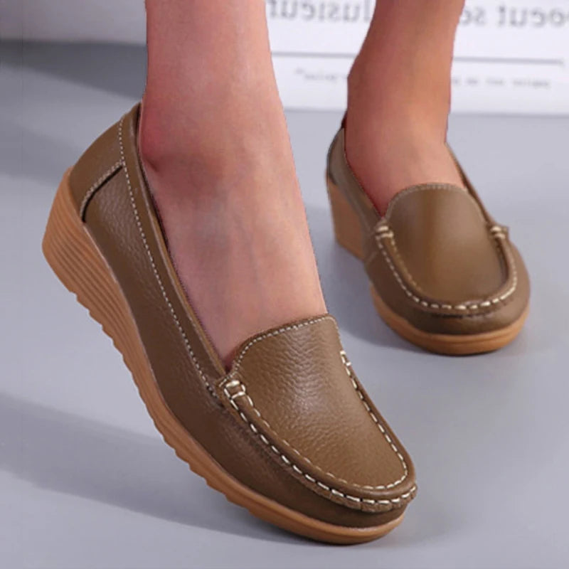 OLIVIA | Mocasines casuales de cuero