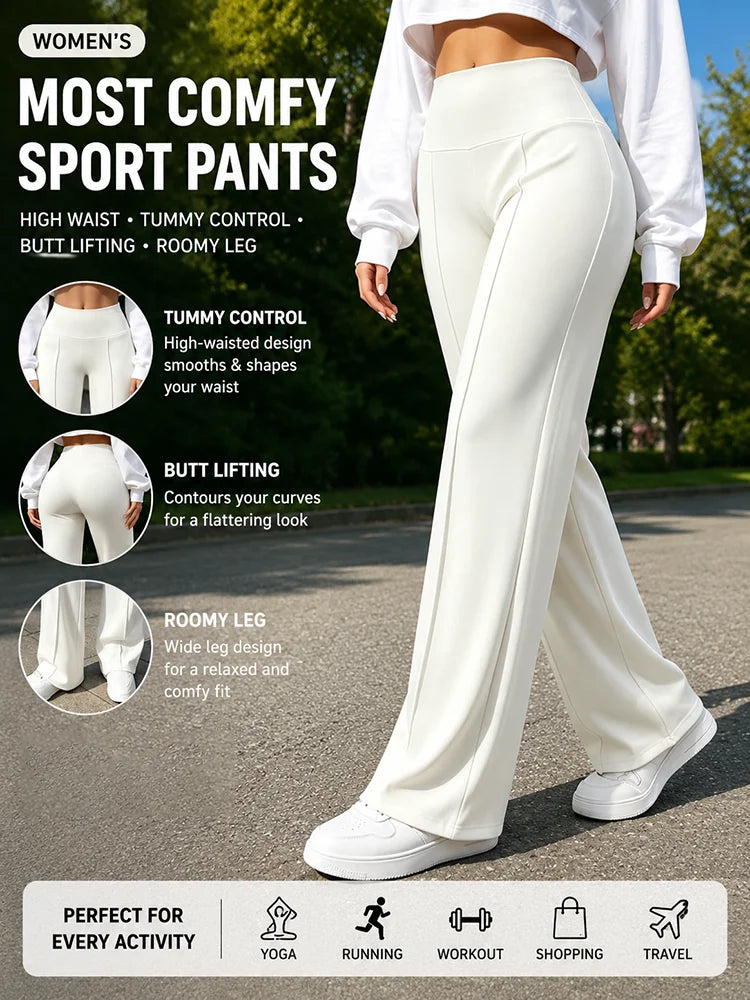 CAMILLE | Pantalón blanco fluido de corte amplio