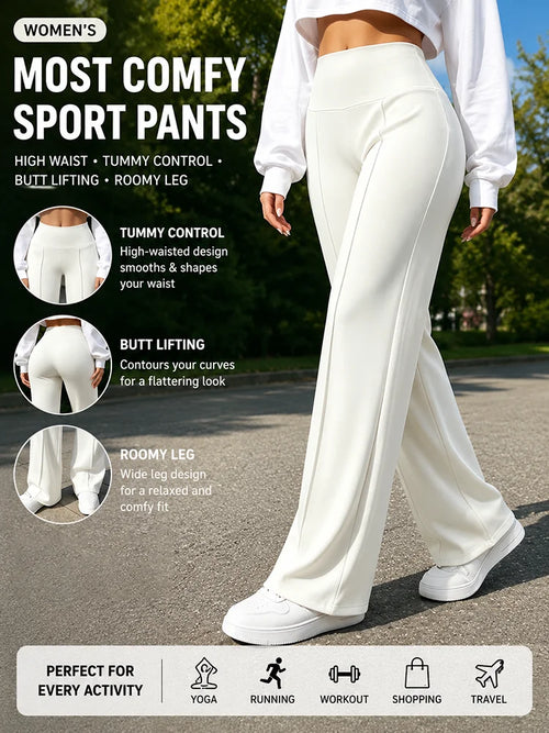 CAMILLE | Pantalón blanco fluido de corte amplio