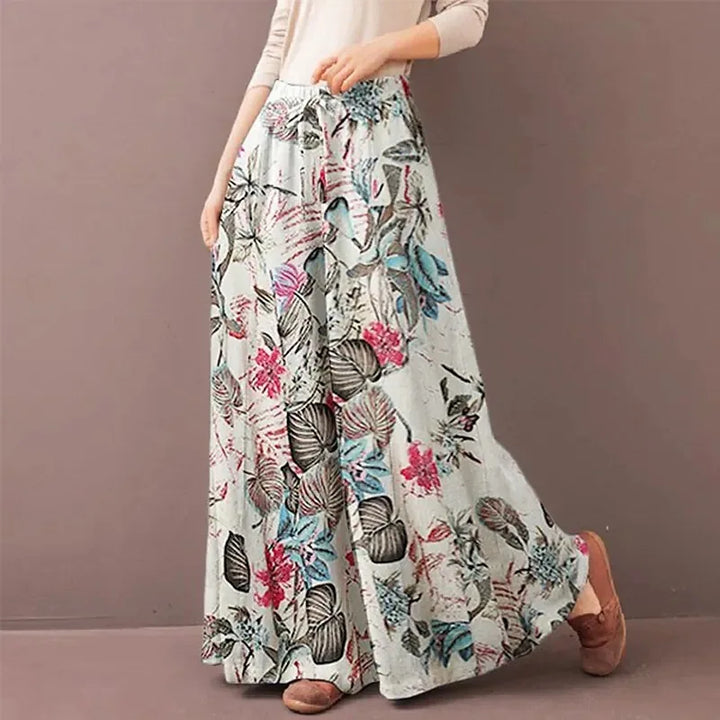 FIORELLA | Pantalón floral de pierna ancha