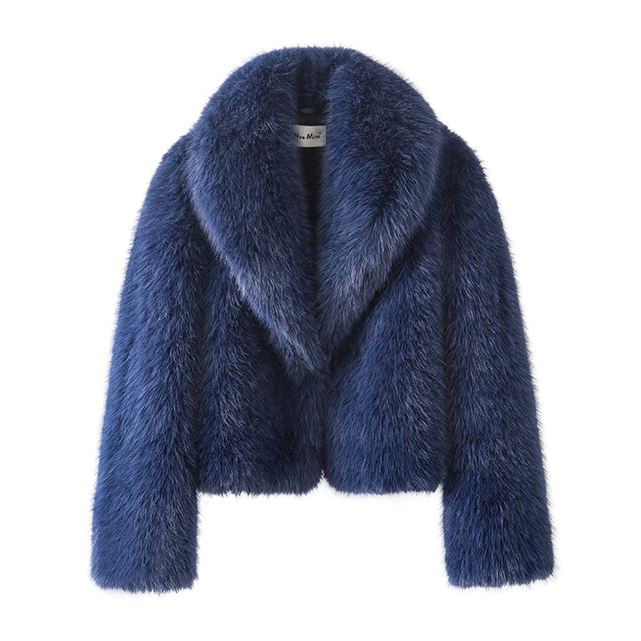 NOIR | Chaqueta corta de pelo sintético