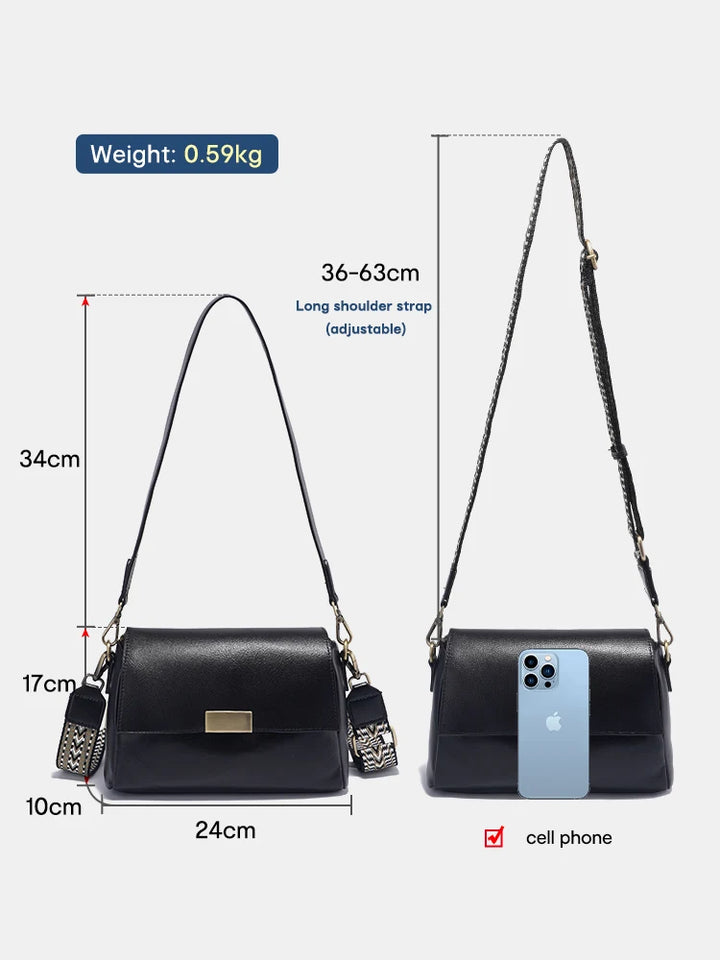 VALENTINA | Bolso vintage de piel genuina con gran capacidad