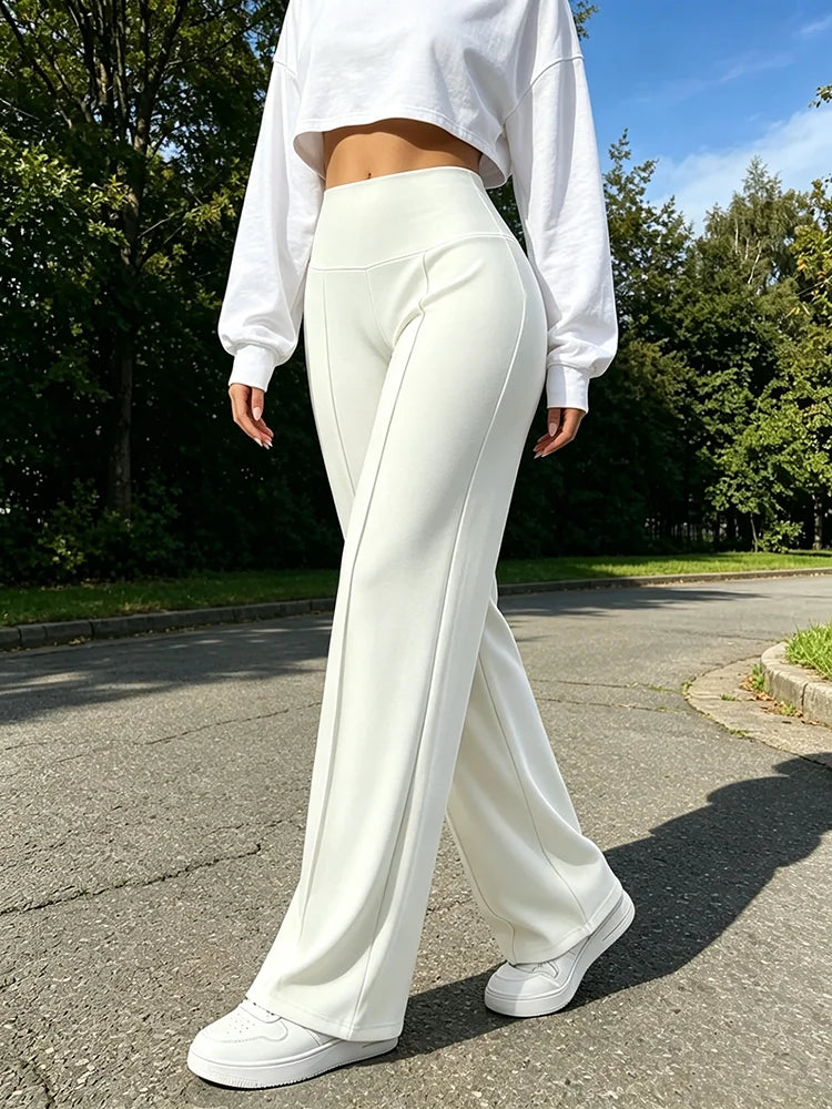 CAMILLE | Pantalón blanco fluido de corte amplio