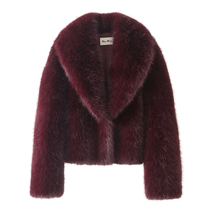 NOIR | Chaqueta corta de pelo sintético