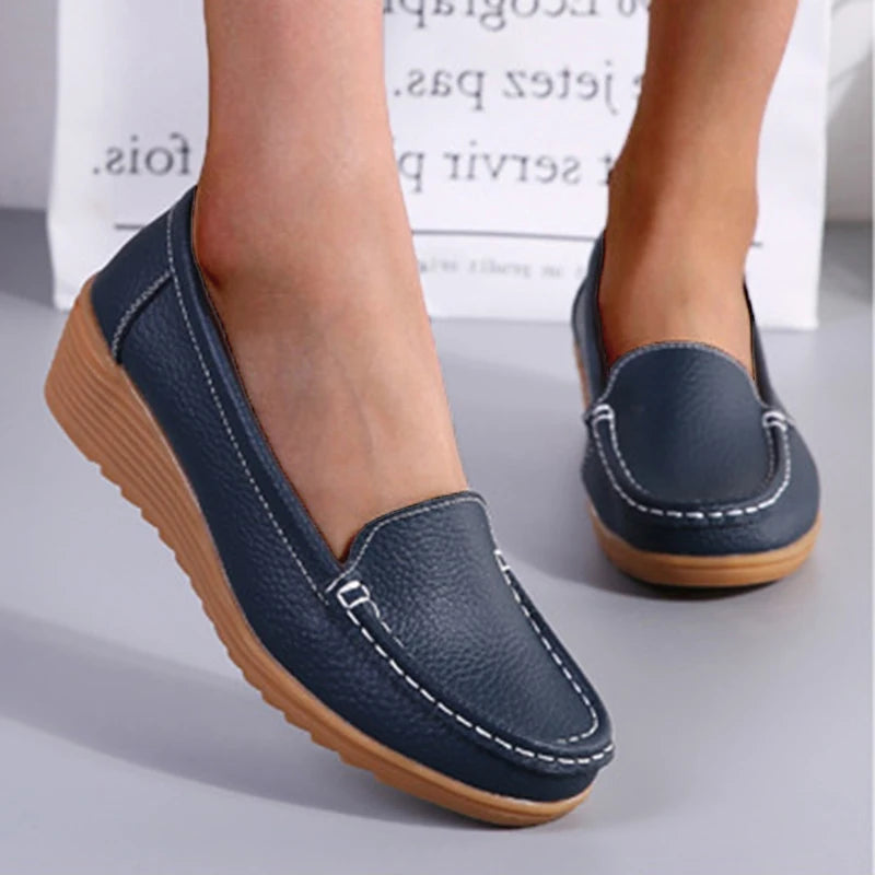 OLIVIA | Mocasines casuales de cuero