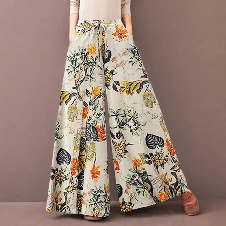 FIORELLA | Pantalón floral de pierna ancha